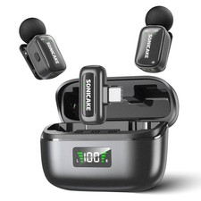 SONICAKE Mini Wireless Lavalier Microphone Clip Lapel for i…