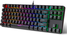 Gaming Mechanical Keyboard, Ergonomic Design, 87 Keys, RGB …