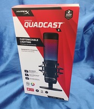 HyperX QuadCast S USB Microphone RGB Lighting Used Gaming M…
