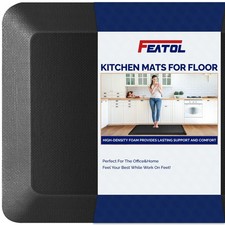 FEATOL Kitchen Mats Cushioned Anti Fatigue – 9/10 Extra Thi…