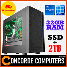 Intel Core i7 Gaming PC 32GB RAM Computer SSD+2TB Home & Of…