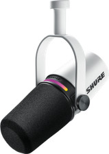 Shure MV7+ XLR/USB-C Dynamic Podcasting Microphone (White)