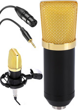 Condenser Microphone Bundle, 3.5 Mm Recording Microphone, S…