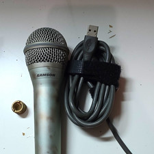 Samson Q2U Handheld USB-A Microphone, Silver/Gray w/ USB Ca…