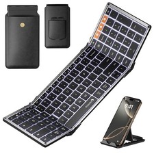 ProtoArc XK01 Plus Backlit Foldable Keyboard, 105-Key Full-…