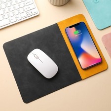 PU Leather Wireless Charging Mouse Pad Magnetic Suction Mou…