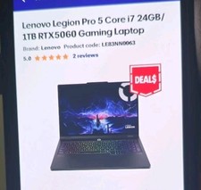 Lenovo Legion Pro 5 16in Core i7 24GB 1TB SSD RTX 5060 Gami…