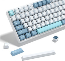 SHOKO PBT Double Shot Keycap Set,176 Keys Blue Cute Custom …