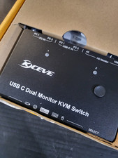 KCEVE USB-C Dual Monitor KVM Switch 2 PC 2 HDMI Display 4K …