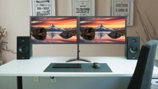 Dual GAMING Monitor wide Screen Setup 48" 2x24" HD 1920x108…