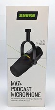 SHURE MV7+ Black Dynamic Podcast Microphone with USB-C & XL…