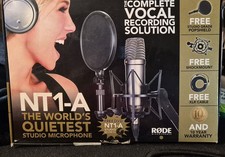 Rode NT1-A Large Diaphragm Cardioid Condenser Mic Kit, XLR,…