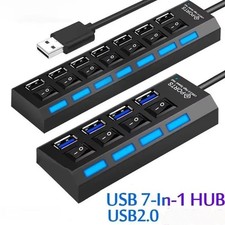Powered USB HUB 7 Port USB 2.0  New AU