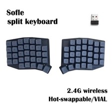 Sofle 66 Split Wireless Mechanical Keyboard 2.4G Hot-Swap V…