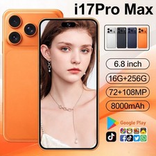 6.8 inch i17 Pro Max Unlocked 4G Android 15 Smartphone Mobi…