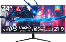 34 inch Ultrawide Gaming Monitor, IPS Screen 165Hz,UWQHD 34…