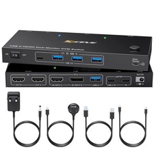 DEMO AOOCOO USB-C Docking Station KVM Switch Dual Monitor D…