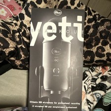 Blue Yeti Blackout USB Condenser Mic Cardioid Mute Jack Gai…