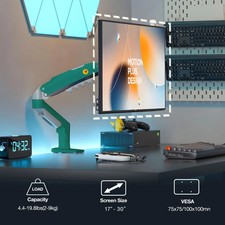 Special Green Gas Lift Monitor Arm for 17-30" Dual Gaming/O…