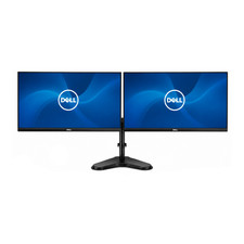 Dual Dell P2422H 24" Full HD IPS Monitors with Dual Arm Sta…