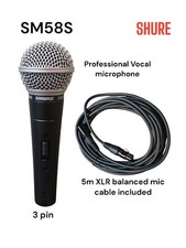 Shure SM58 Wired Vocal Microphone With On/Off Switch + XLR …
