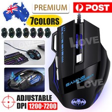 NEW 7200DPI Gaming Mouse 7 Button LED USB Backlight Optical…