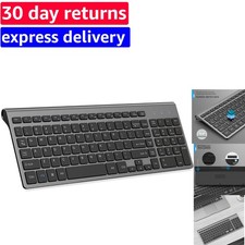 Ultra-Slim Wireless Keyboard - Silent Typing with Numeric K…