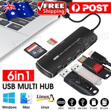USB 3.0 Multi Hub 6 Ports Adapter Charger TF SD Card Reader…