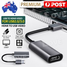 USB to HDMI Video Adapter Card Converter Cable Full HD 1080…