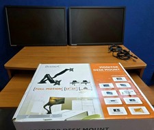 Bundle SET 2x 22" LED Monitors + Dual Arm Stand Adjustable …