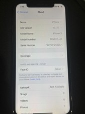 Apple iPhone X 256GB - Minor fault - Face ID not working