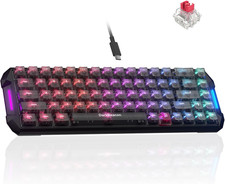 Flux 68 HE Mechanical Gaming Keyboard 60% Wired with Rapid …