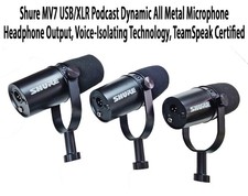 NEW Shure MV7 USB/XLR Dynamic Podcast Microphone - Black