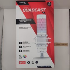 HyperX QuadCast S RGB White USB Condenser Microphone for PC…