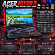 Acer Nitro 5 15.6in Gaming Laptop i7-11370H Backlit KB HDMI…