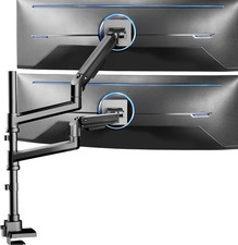  Pneumatic Arm Dual Ultrawide Monitor Extra Tall Desk Mount…