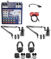 2) Person Podcasting Podcast Bundle Soundcraft Mixer+Headph…