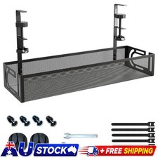 Under Desk Cable Management Tray Black, 15.7" Clamp-On Wire…