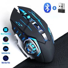 Wireless Gaming Mouse Ergonomic Optical RGB Backlit Recharg…