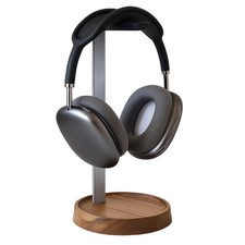 Walnut Headphone Stand Universal Headset With Storage Base …