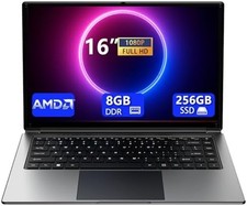 16 Inch Laptop, 8GB DDR RAM, 256GB SSD Portable Laptop, Exp…