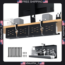 Desk Cable Management Tray 16 Inch Metal Organizer for Unde…