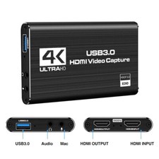 4K HDMI Capture Card for Streaming 60FPS USB 3.0 Game Audio…