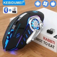 Wireless Gaming Mouse Ergonomic Optical RGB Backlit Recharg…