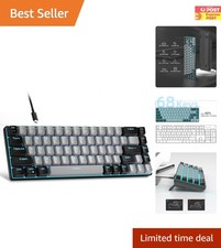 Compact 68 Keys Mechanical Gaming Keyboard with Blue Switch…