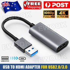USB to HDMI Video Adapter Card Converter Cable Full HD 1080…