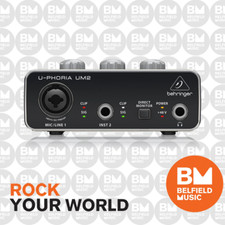 Behringer U-PHORIA UM2 Audiophile 2x2 Interface w/ Xenyx Mi…