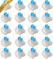 20 Pcs Blue Paragraph Switches - 3-Pin Silent Mechanical Ke…