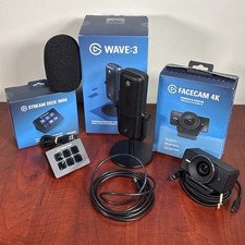Elgato Stream Deck Mini Elgato Wave 3 Mic Facecam 4K webcam…