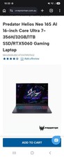 Acer Predator Helios Neo 16S AI 16in Ultra 7-356H 32GB 1TB …